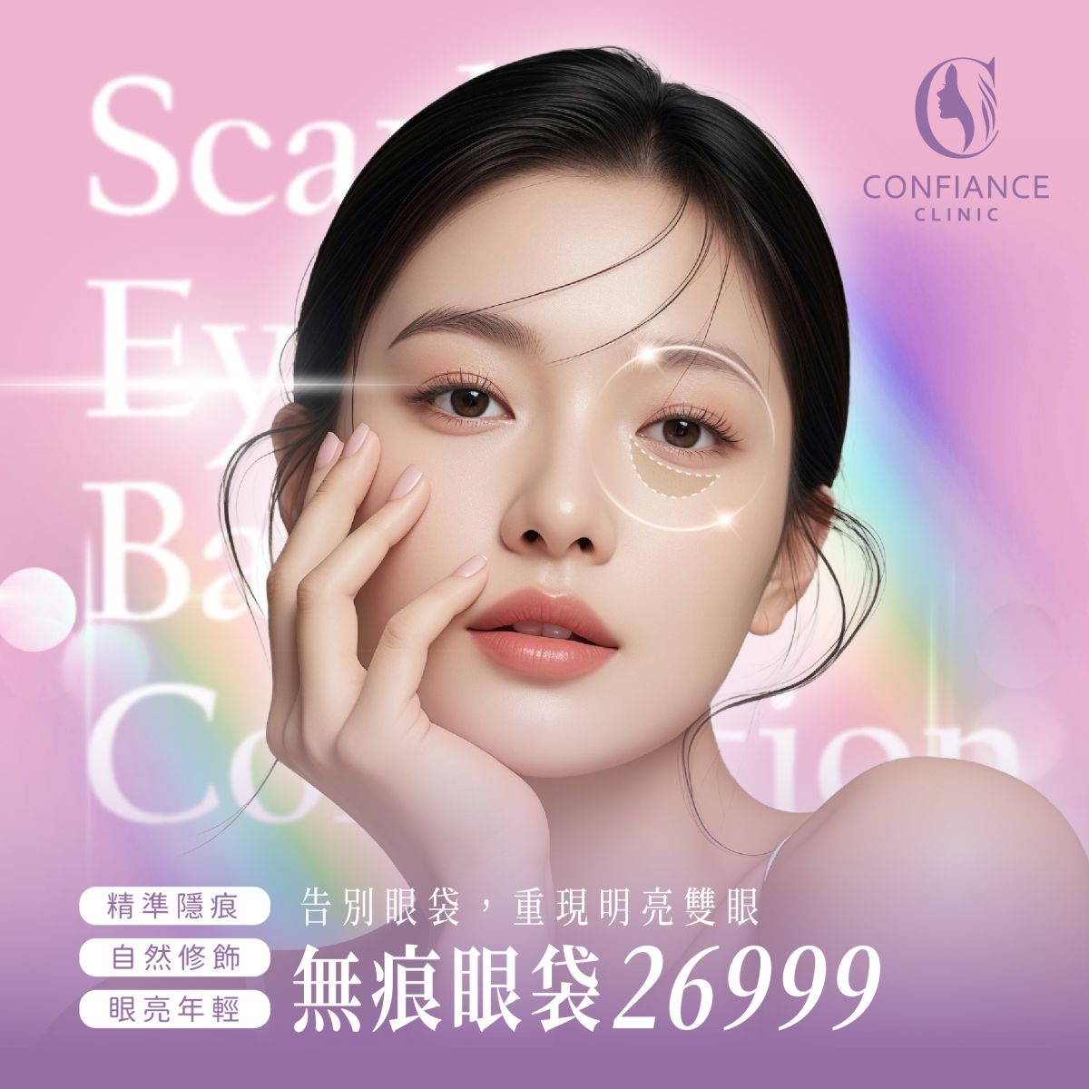 自由風 內開眼袋手術、眼袋回填淚溝手術